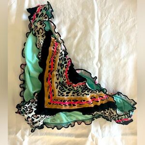 Shade & Shore Ruffle Cheeky Bikini Bottoms (multi color leopard)